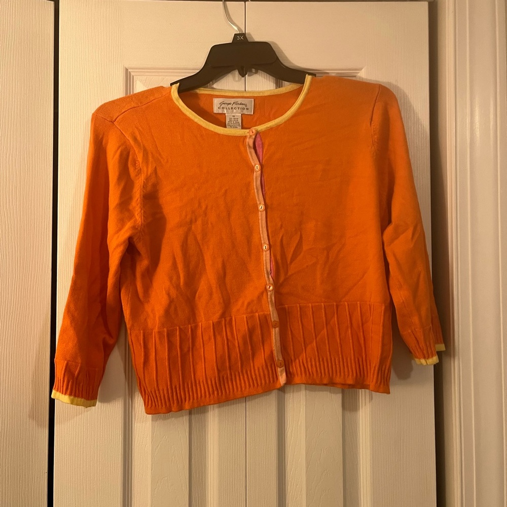 GIORGIO FIORLIRI— Orange Button-Up Sweater